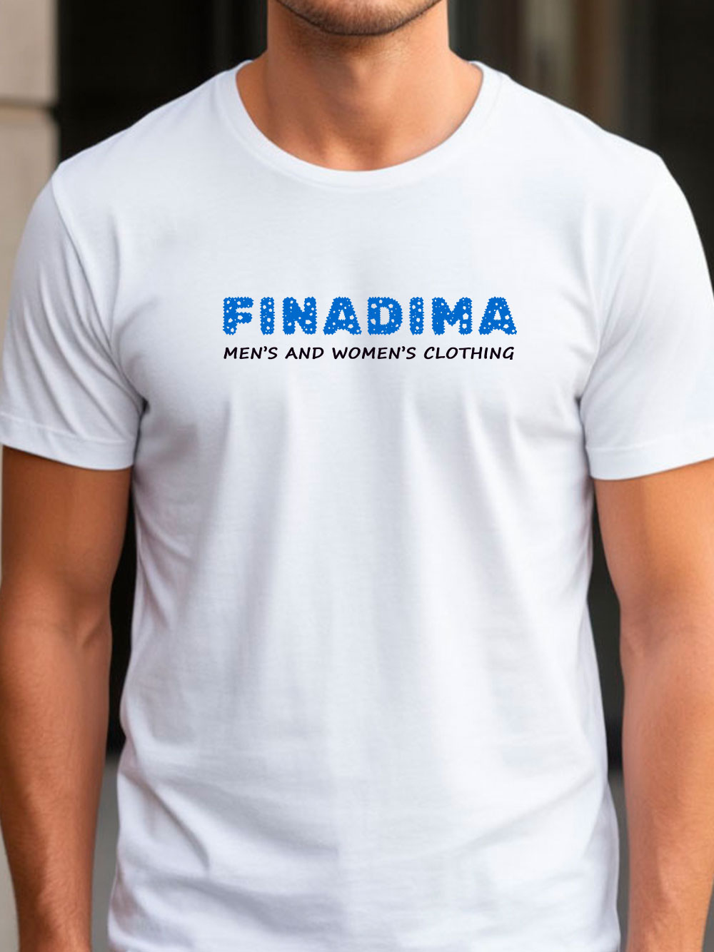 Футболка с принтом FINADIMA, белая, р. 48-50 